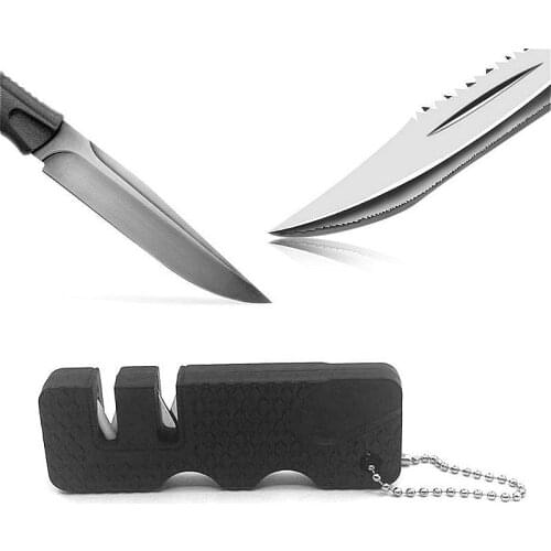 2@#Best Mini Tool Pocket Diamond Stone Sharpener Keychain for Knife Fish Hook Finger Nail File Outdoor Camping Tool Outdoor Tool