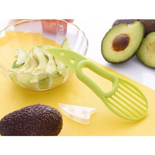 3 In 1 Avocado Slicer Shea Corer Butter Fruit Peeler Cutter Pulp Separator Plastic Knife Kitchen Vegetable Tools Home Accessory