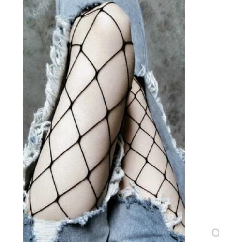 Fishnet stockings stockings black hollow female sense of anti-hook silk mesh large mesh small mesh pantyhose thin