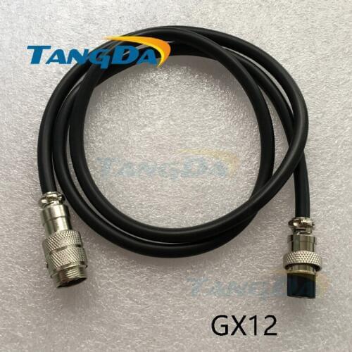 GX connectors GX12 2 3 4 5 6 7 pin core M12 with wire Butt joint extension cable plug male to female P12mm DF12 YL12