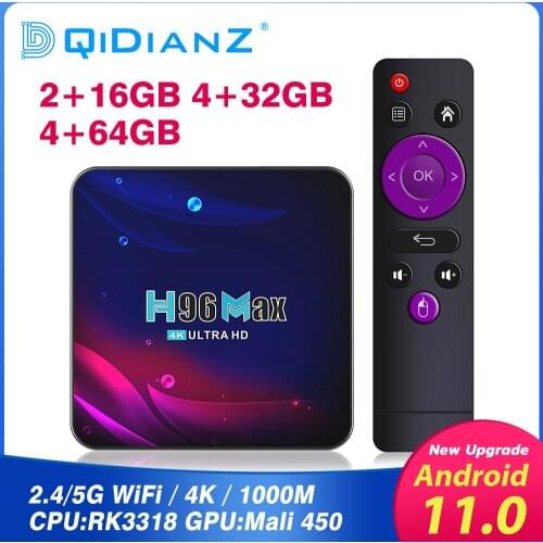 H96 Max V11 TV Box Android 11 4K Smart TV Box Android 11.0 iptv 4G 64G tvbox Bluetooth 4.0 2.4G 5G Wifi Set Top Box H96MaxV11
