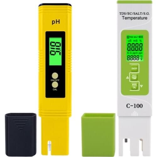 5 in 1 TDS/EC/ Salinity/S.G./Temperature Meter Portable Pen Type PH Meter Aquarium Swimming Pool Water Quality Tester