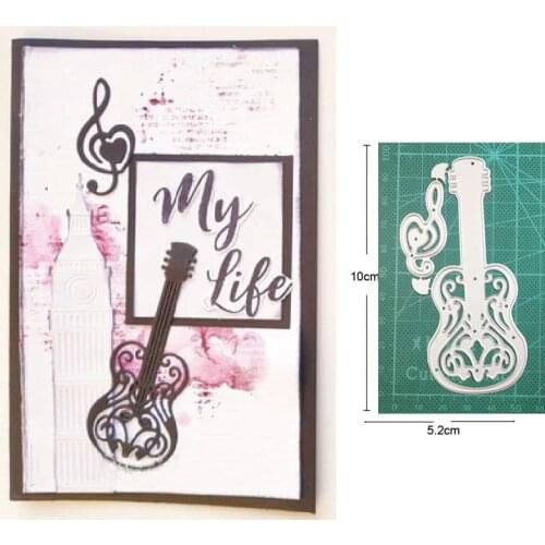 Metal cutting dies cut die mold Guitar Music Notes Border Decoration Scrapbook paper craft knife mould blade punch stencils dies