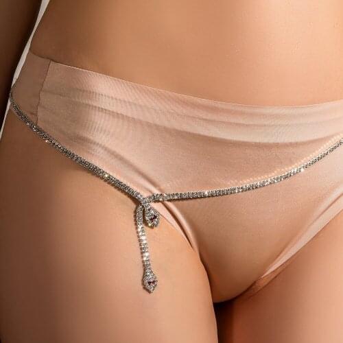 Fashion Snake Waist Chain Jewelry Belt for Women Thong Indian Rhinestone 2021 Rave New Beach Luxury Accessories Belly Body Chain