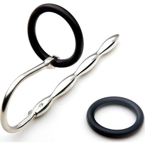 Stainless Steel Male Urethral Catheters Blocking Comrades Metal Rod Urethral Dilator Stimulation Sounds Delay Cock Ring Sex Toys