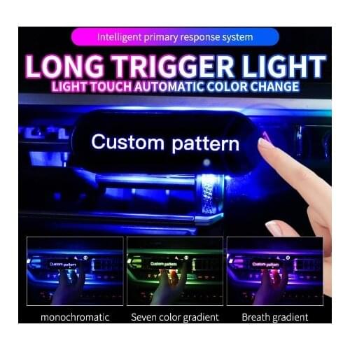 [Customize] LED Car Air Vent Outlet Air Freshener Perfume Mini Fragrance Logo Interior lamp for h-onda t-oyota T-esla L-exus
