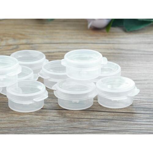 New Sample Button Jar Box 5g Clear Small Pot Leak Proof Cream Jars Cosmetic Loose Powder Container LX1283