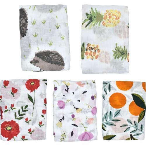 Newborn Blankets Bath Gauze Baby Swaddles Soft Infant Wrap Sleepsack Cotton Baby Stroller Cover Play Mat Muslin Wrap