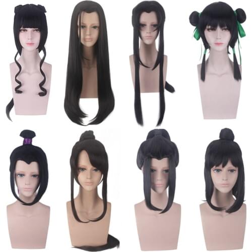 Wei Wuxian Lan Wangji Jiangcheng Wig Cosplay Mo Dao Zu Shi Grandmaster of Demonic Cultivation Halloween Synthetic Hair C36K222