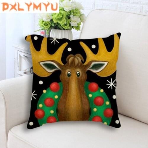 Pillowcase Christmas Sofa Bed Home Decor Throw Pillow Case Cushion Cover Santa Claus Xmas Pillow Cover 45x45cm