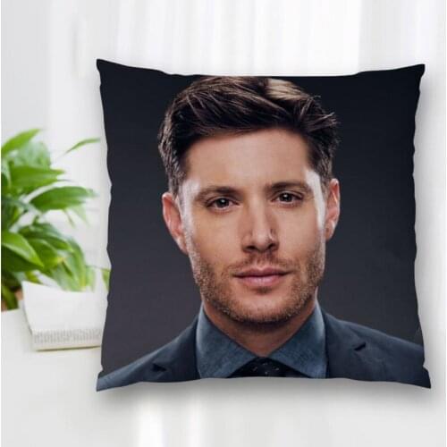 Cushion Jensen Ackles Actor Pattern Cover Throw Pillow Case Cushion For Sofa/Home/Car Decor Zipper Custom PillowCase