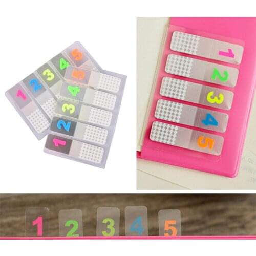 Cute Kawaii Colored 1-5 Number Memo Pad Lovely Sticky Paper Note School Office Supplies Korean Stationery DIY
