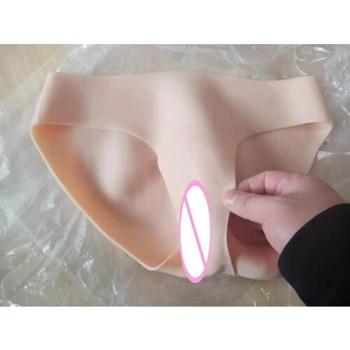 Silicone Fake Vagina Underwear Panties Men Penetratable Vagina Boxer Briefs for Crossdresser Transgender Shemale Gaff Soft Tits