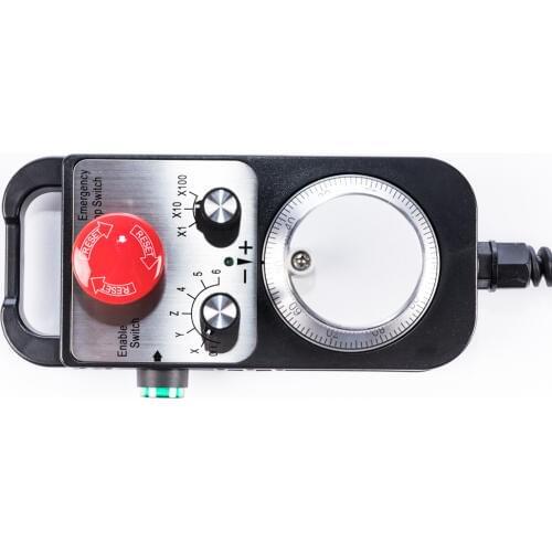 Universal Cnc 4 Axis Mpg Pendant Hand Wheel 25 100 Pulse 5V 12V 24V & Emergency Stop Cnc Router Handwheel 4Axis 6 Axis Type