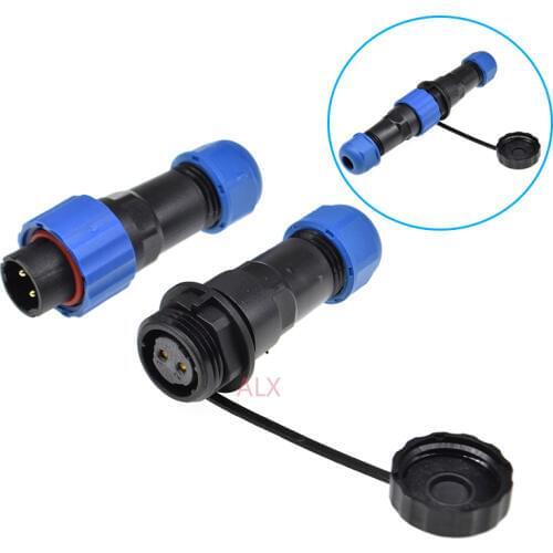 SP16 IP68 waterproof connector male plug & female socket 2/3/4/5/6/7/8/9 pin panel Mount wire cable connector Docking Aviation