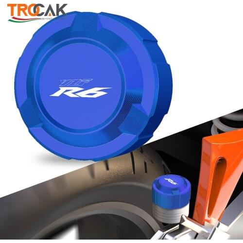 For yamaha YZF R6 2000-2014 2015 2016 2017 2018 2019 2020 YZFR6 YZF-R6 Motorcycle Rear Brake Reservoir Fluid Cover