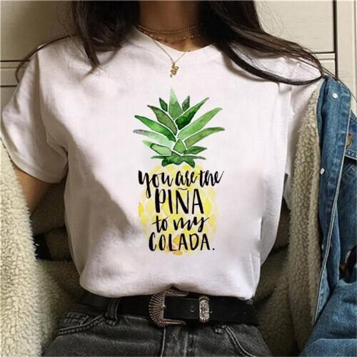 Womens T-shirt Pineapple Fruit Clothing Printed tshirt Fashion Womens Top Graphic T-shirt Womens Kawaii Camisas T-shirt
