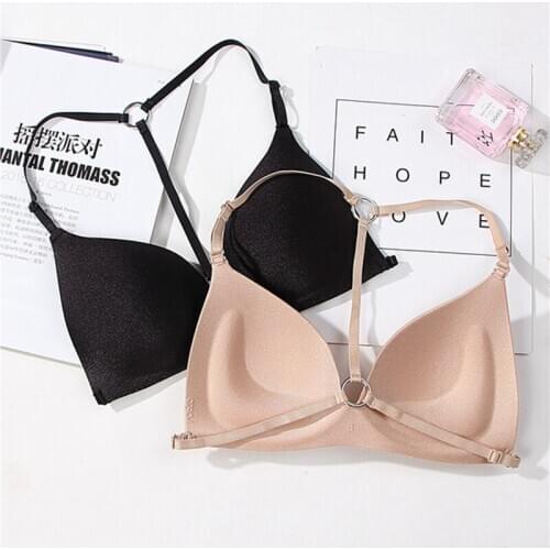 Women Seamless Bras Y-line Straps Sexy Wire Free Bra Underwear Gather Intimates Bralette Fashion Designer top Spandex