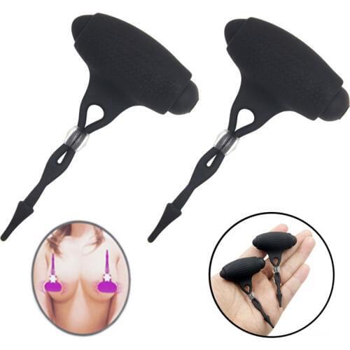 1 Pair Slicone Nipple Vibrator For Women Adult Erotic Sex Toys Waterproof Breast Stimulation Female Sex Products