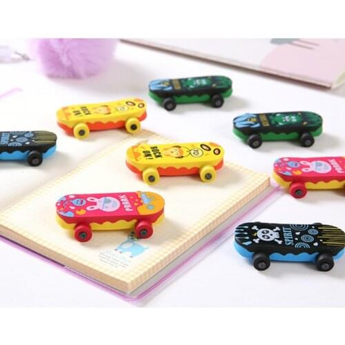 11pcs Skateboard Erasers Carnival Prize for Kids Birthday Party Favors Gift Pinata Filler Treasure Box Prizes