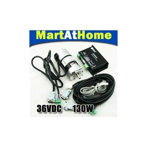 130W 1.71NM Leadshine CNC Brushless Servo Kit Servo Driver ACS606 + 130W 36V 20A DC Servo Motor #SM410 @SD
