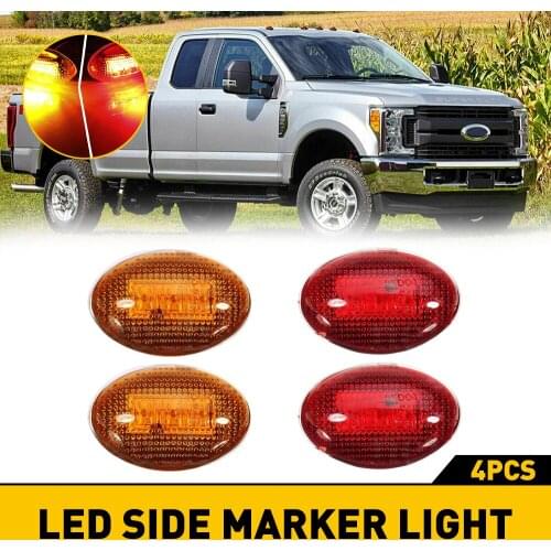 2 Pcs Led Dynamic Side Marker Light Car Strobe Indicator Flashing Blinker Lamps For Ford F350 F450 F550 Super Duty Truck 12V