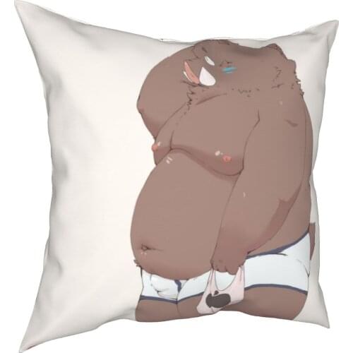 Animated boar cotton pillow case pillow home home decoration sofa seat decoration car pillow case 45 * 45cm