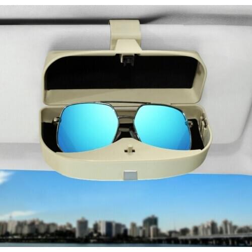 Wonderlife Glasses Case Multifunction Magnetic Car Glasses Box Storage Sunglass Holder Car Sun Visor Card Bill Sunglass