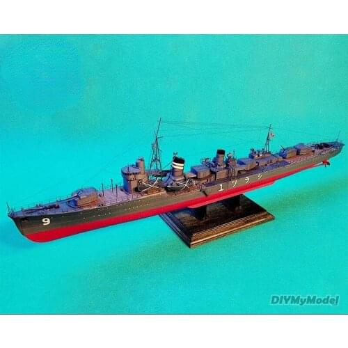 DIYMyModeI Japanese destroyer Bailu 1:200 IJN shiratsuyu DIY Handcraft Paper Model Kit Handmade Toy Puzzles Gift Movie prop