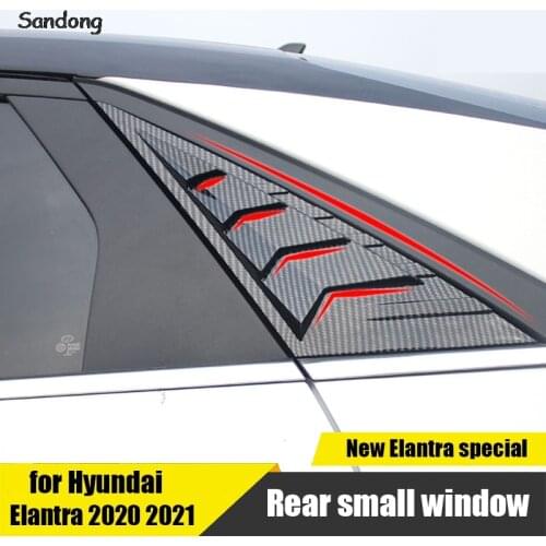 For Hyundai Elantra Avante CN7 2020 2021 rear window blinds triangle window ABS decoration
