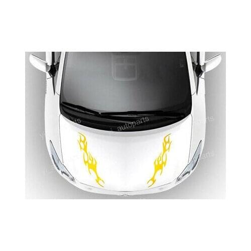 Car Front Hood Body Graphic Vinyl Sticker Decal Sharp Blade Fire Blaze Flaming 3.5cm(17")X14cm(5 1/2")Approx