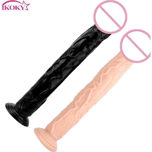 IKOKY Crystal Jelly Dildo Anal Dildo Sex Toys for Woman Suction Cup Big Size Soft Silicone Realistic Huge Penis Vagina Massager