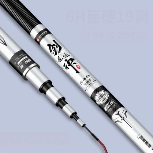 Carbon Taiwan Fishing Cane Carp Fishing Rod Hand Pole Ultra Light Super Hard Olta Pesca Fishing Tackle 3.6m- 7.2m