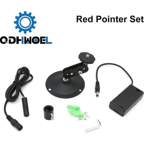 Red Laser Locator Red Dot Beam Marking Positioning Red Focusable Laser Diode Module +Battery Case+Mount For Marking Machine