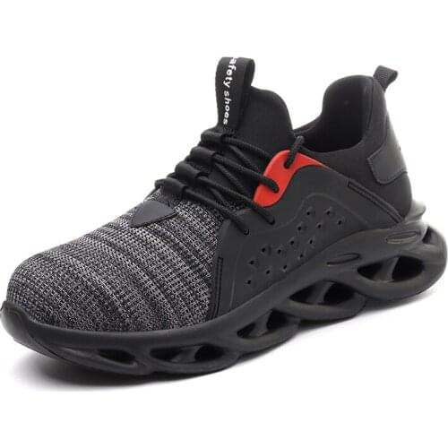 Fashion Safety Shoes Men Steel Toe Work Sneakers Male Shoes Breathable Work Shoes Anti-puncture Indestructible Security Footwear