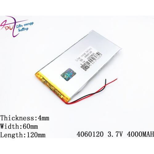 Liter energy battery 4060120 3.7V lithium polymer battery 4060120 tablet battery 4000MAH mobile power