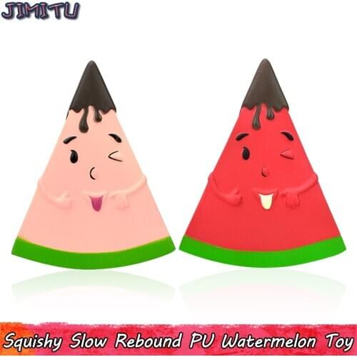Cute Watermelon Squishy Toys for Children Funny Fruit Anti stress Slow Rising Squishies Baby Toy Office Kitchen Home Decoration