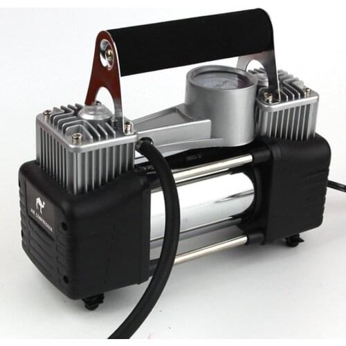 Multifunctional car air pump household tire double cylinder portable air pump With LED lighting for motorcycles bicycles