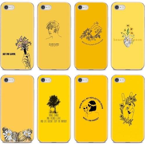 Soft Case Covers Pretty Yellow Aesthetic Art For Samsung Galaxy J1 J2 J3 J4 J5 J6 J7 J8 Plus 2018 Prime 2015 2016 2017 EU