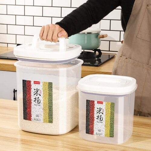 Plastic 10/15kg Household Rice Bucket Insect-proof and Moisture-proof Sealed Bucket Storage Storage Tank Rice Storage Box