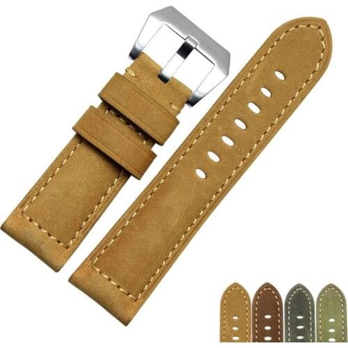 Genuine Leather Strap For Fossil Gen 5 Carlyle Julianna Wristband for Fossil Sport 43mm / Q Explorist HR Gen 4 Belt Bands 22mm