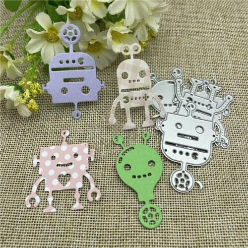 Robot combination Shaker Metal Cutting Dies Stencils For DIY Scrapbooking Decorative Embossing Handcraft Die Cutting Template