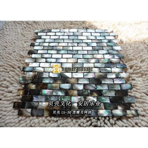 Luxury shell mosaic tiles MOP black mother of pearl wall kitchen backsplash background wall mosaic tiles fashion free shipping