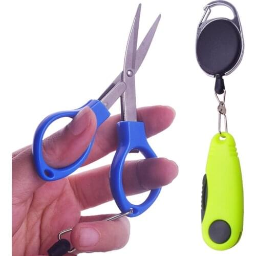 Proleurre Fishing Scissors Folding Stainless Steel Handle Pliers Line Cutter Sharp Fish Use Cut Clipper Tackle Tools Accessories
