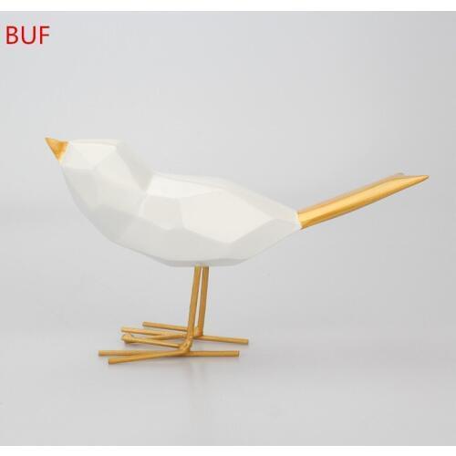 Resin Craft Bird Figurine Statue Office Ornaments Bird Sculpture Home Decoration Accessories Bird Ornaments