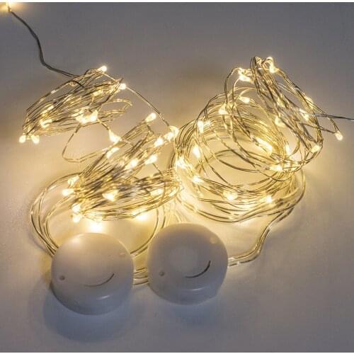 10pcs/lot Copper Wire LED String lights 1M 2M 3M Waterproof Christmas Holiday lighting For Christmas Party Wedding Decoration