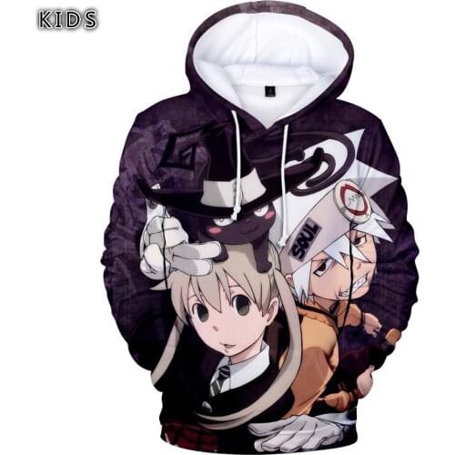 3D Print Soul Eater Kawaii Anime Hoodies Men Women Fashion haikyuu Sweatshirts Boy/Girls/Kids Hoody Winter Clothes Tops Clothes