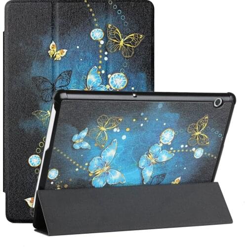 Tri-Fold Tablet Cover for Huawei MediaPad T5 10 AGS2-W09/L09/L03 10.1 PU Leather Flip Coque For T5 10.1'' AGS2-W09/W19/L09 case