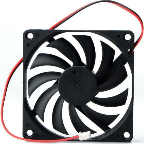 1 pcs 80mm 2 Pin DC 12Volt 2P Connector Cooling Fan for Computer Case CPU Cooler Radiato 8010 DC Axial Flow Cooling Cooler Fan
