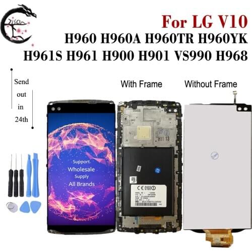 LCD With Frame For LG V10 H960 LCD H960A H960YK H961 H961S H900 H901 VS990 Display Screen Touch Sensor Digitizer Assembly 5.7"